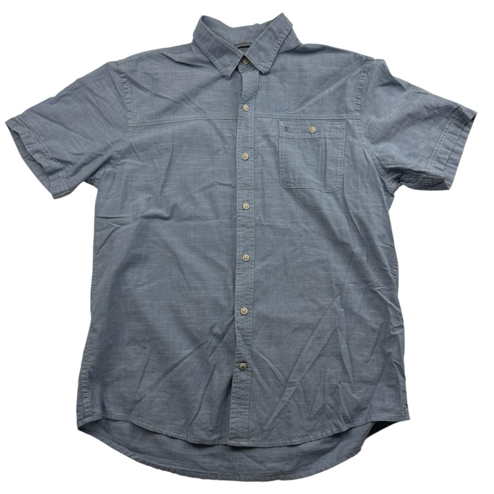 IZOD Saltwater Relaxed Classics Dockside Chambray Button Up Shirt Size L