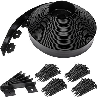 Landscape Edging 2.5 Inch Tall 100 FT, Black Edging for Landscaping with 5Pcs...