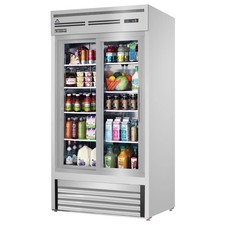 39" Wide Two Section Sliding Glass Door Merchandiser Cooler