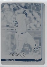 2019 Topps Opening Day Printing Plate Cyan 1/1 Franmil Reyes #125 3hd