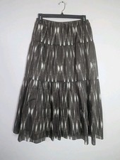 Talbots Cotton Brown A-Line Maxi Skirt Size Medium M