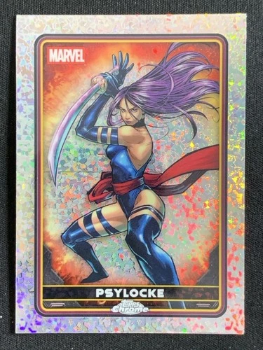 Psylocke 2025 Topps Chrome Deadpool Comic Accurate Mini-Diamond Base #8