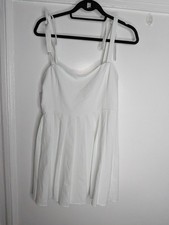 BP. Sundress Womens Small White Sweetheart Tie Strap Fit & Flare Mini Dress