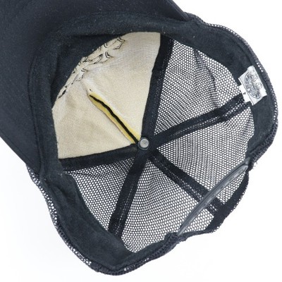 CHROME HEARTS 3 Cemetery Cross cap black polyester/leather cross