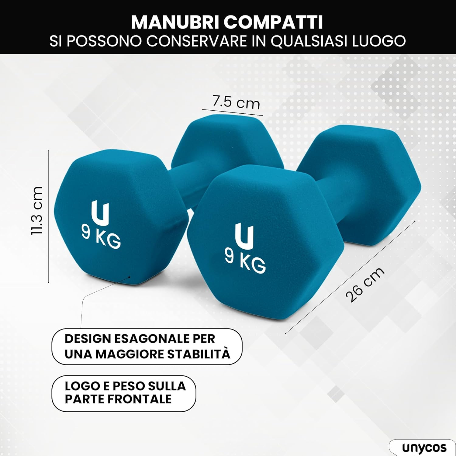 Coppia di manubri esagonali da 1-10 kg foto 5