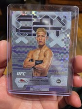 Topps Finest UFC 2025 No. 28 Rinya Nakamura Rookie Purple Checkerboard /150