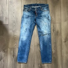 DSQUARED2 Distressed Mixed Wash Skinny Jeans ...