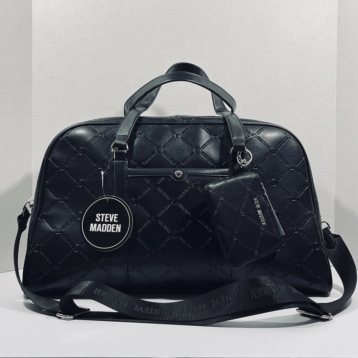 Steve Madden Sac à bandoulière Bzada Half Moon pour femme, Noir/blanc