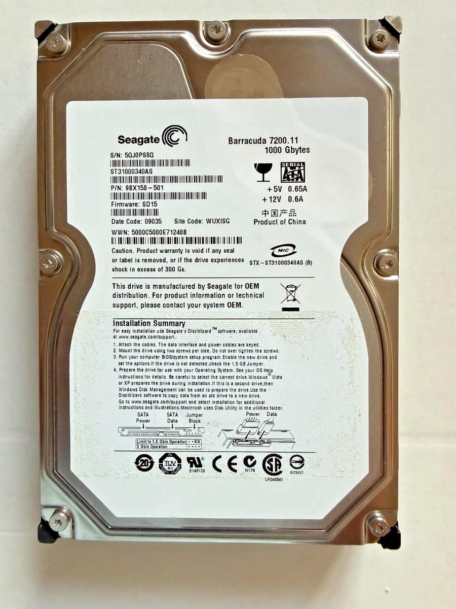 NAS SATA HD de 2 TB, 5400 rpm, Seagate Ironwolf, ST2000vn003