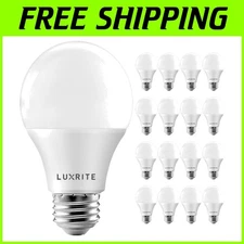 Dimmable Energy Star LED Bulbs, 3500K Natural White, 16 Pack for Indoor/Outdoor