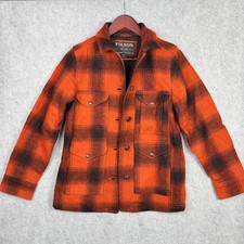 Filson Mackinaw Wool Cruiser Jacket XS Red Black Buffalo Plaid Made in USA
