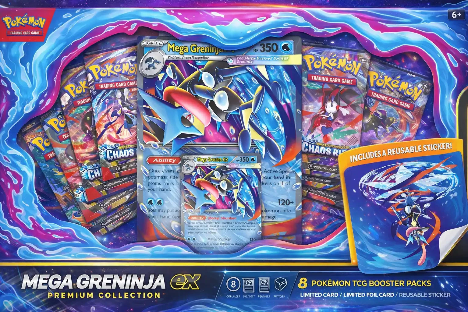 🐸 Pokemon TCG:  Mega Greninja ex Premium Collection 🐸