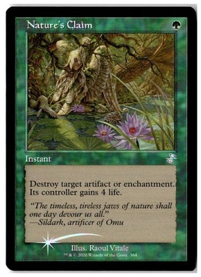 MTG Foil Nature's Claim - Time Spiral: Remastered Lightly Played English