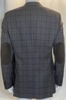 Hugo Boss Lanificio TESSE Bielle Gray Plaid Blazer sportCoat Elbow Patch Size44L — photo 2
