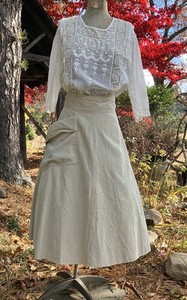 Vintage 1940's A-Line Skirt with Lg Pocket