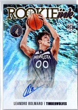 Leandro Bolmaro 2020-21 Hoops Rookie Ink Minnesota Timberwolves