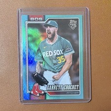 Topps 2026 Series 1 Garrett Crochet #53 Aqua Rainbow Foil Boston Red Sox