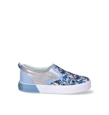 Disney Stitch Ground Up Slip On Twin Gore Blue Low-Top Sneakers Girls Size 5 New