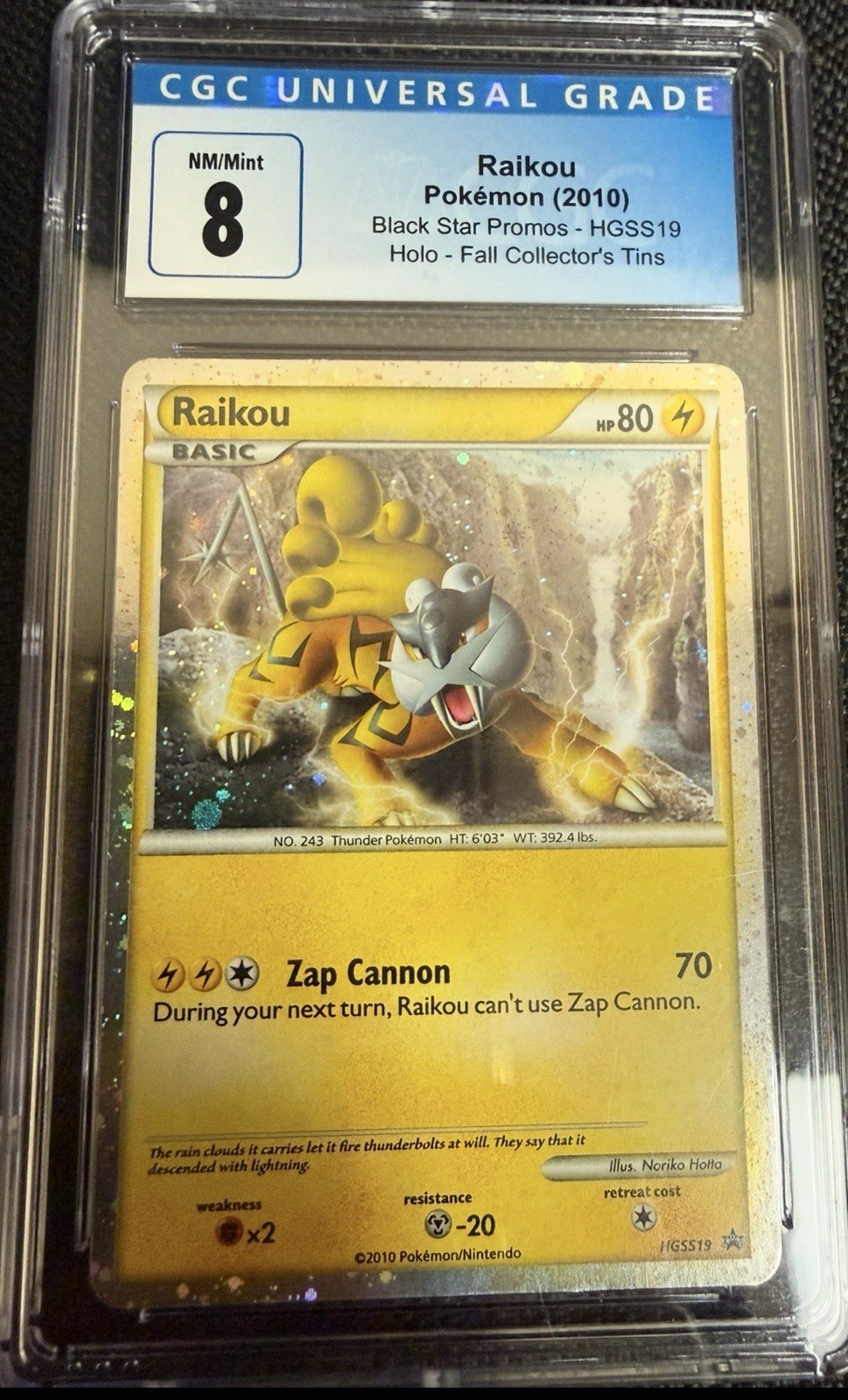 Raikou Black Star Promo Holo Pokemon 2010 Trading Card HGSS19