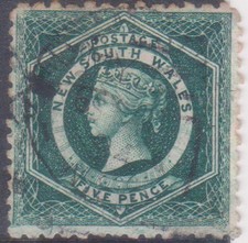 (F377-69) 1882 NSW 5d green large diadem stamp (BS)