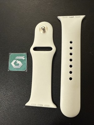 Apple Watch Sport Band 45mm (42/44/46/49) Genuine OEM White 2nd Gen S/M Used