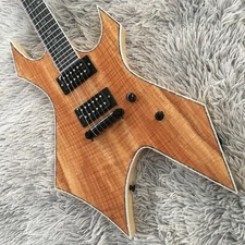 Electric Guitar Solid Body Warlock Extreme Ablone Inlay HH Pickup Black Hardware