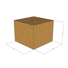 20 10x10x8 Kraft Brown Corrugated Shipping Boxes 32 ECT Single-Wall New