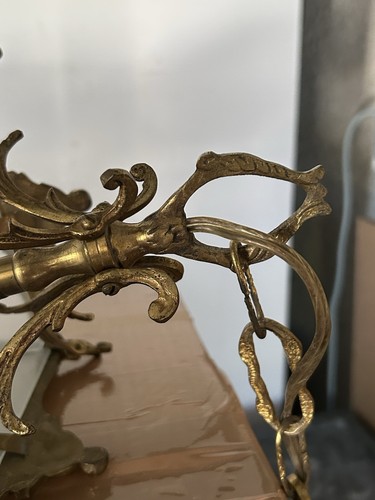 Lampe Lanterne De Vestibule Empire En Bronze - Foto 10 di 14