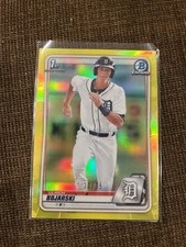 2020 Bowman Chrome Prospects Yellow Refractor Ulrich Bojarski /75 Detroit Tiger