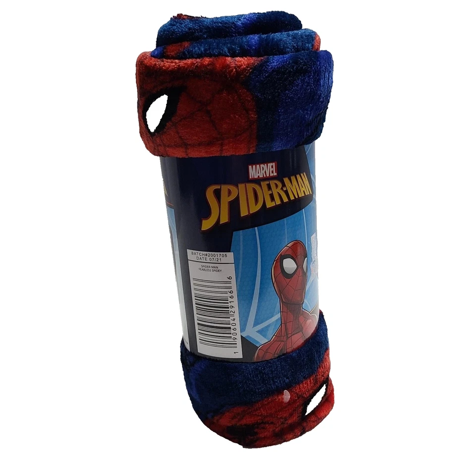 Manta de seda para cama para niños Northwest Spiderman 40" x 50", individual, azul Foto 3 de 3