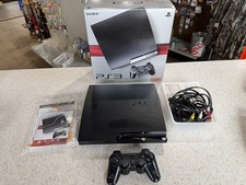 SONY PLAYSTATION 3 SYSTEM PS3 CONROLLER HOOKUPS PLAY STATION 250 GB MINT SLIM