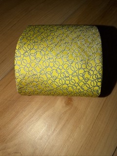 Cravatta Hermes 100% seta gialla Made in Italy uomo