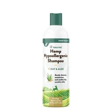 NaturVet Hemp Hypoallergenic Shampoo with Oat and Aloe for Dogs, 16oz Liquid,...