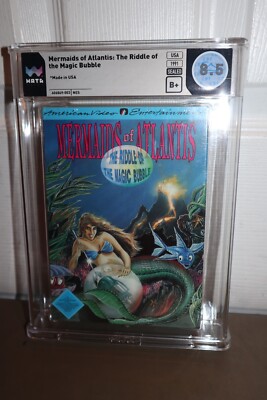 WATA 8.5 - B+ SEALED - Mermaids Of Atlantis Riddle Magic Bubble - NES Nintendo