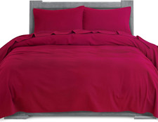 Soft 4-Piece 100 Turkish Cotton Flannel Sheet Set - Premium Quality, Deep Pocke