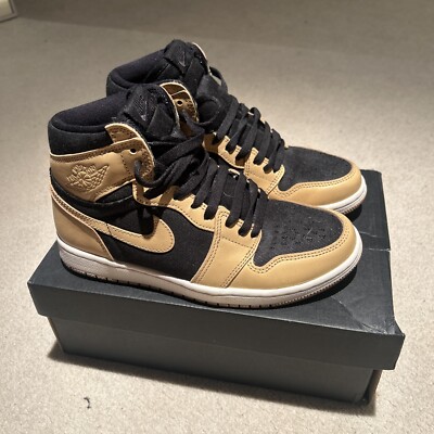 beige black and white jordans