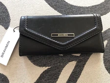 Brahmin Veronica Smooth Leather Black Captain Envelope Wallet NWT ~ So Rich