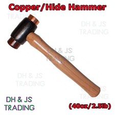 Copper Hide Hammer Mallet 2.5lb 40oz Thor Style Copper Leather Hammer