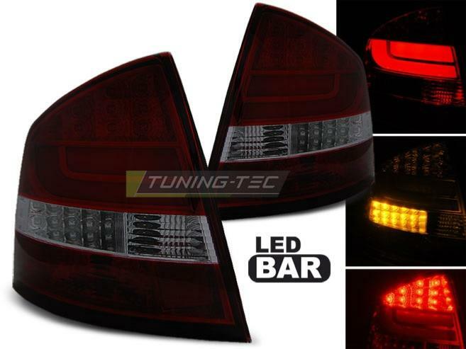 Remplacer feux arriere ternis Skoda Octavia 2 berline par des feux led Bar rouge fume
