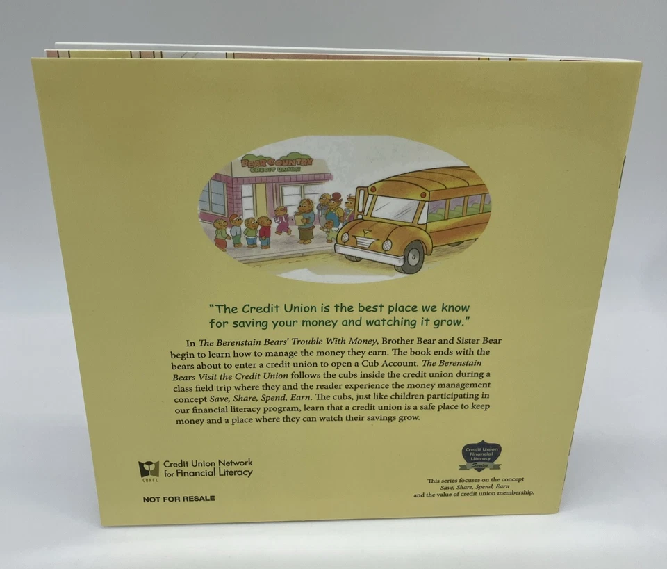 RARE COLLECTIBLE The Berenstain Bears Visit the Credit Union PB Paperback Book - Image 2 of 4