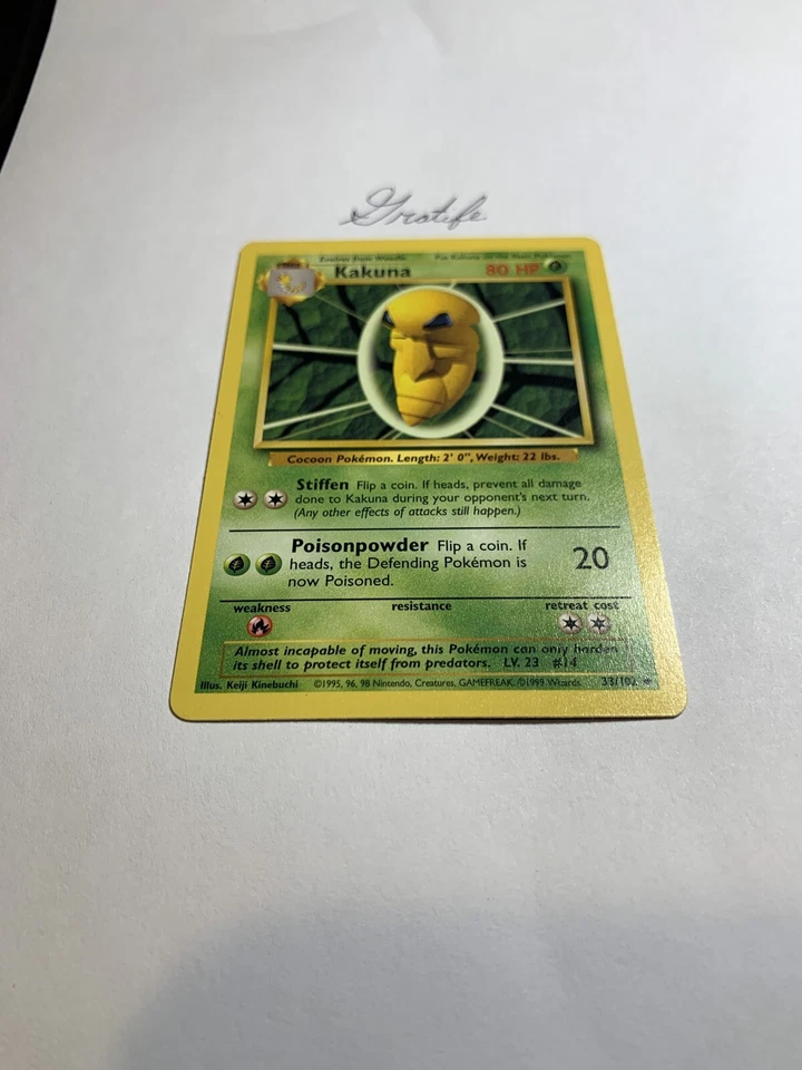 Pokemon TCG: Kakuna, Base Set Unlimited - Image 2 of 4