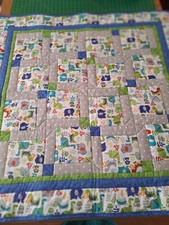 Baby Quilt "Jurassic Babies" 45"x 45" 100 Cotton Flannel 64.95