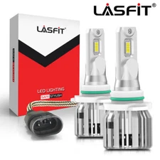 Lasfit 9012 LED Headlight Bulbs Conversion Kit Cool White 6000K Free Return Pair
