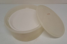 Tupperware Vintage White 12" W/ 2 Pie / Cake Stacker 4 Pc set