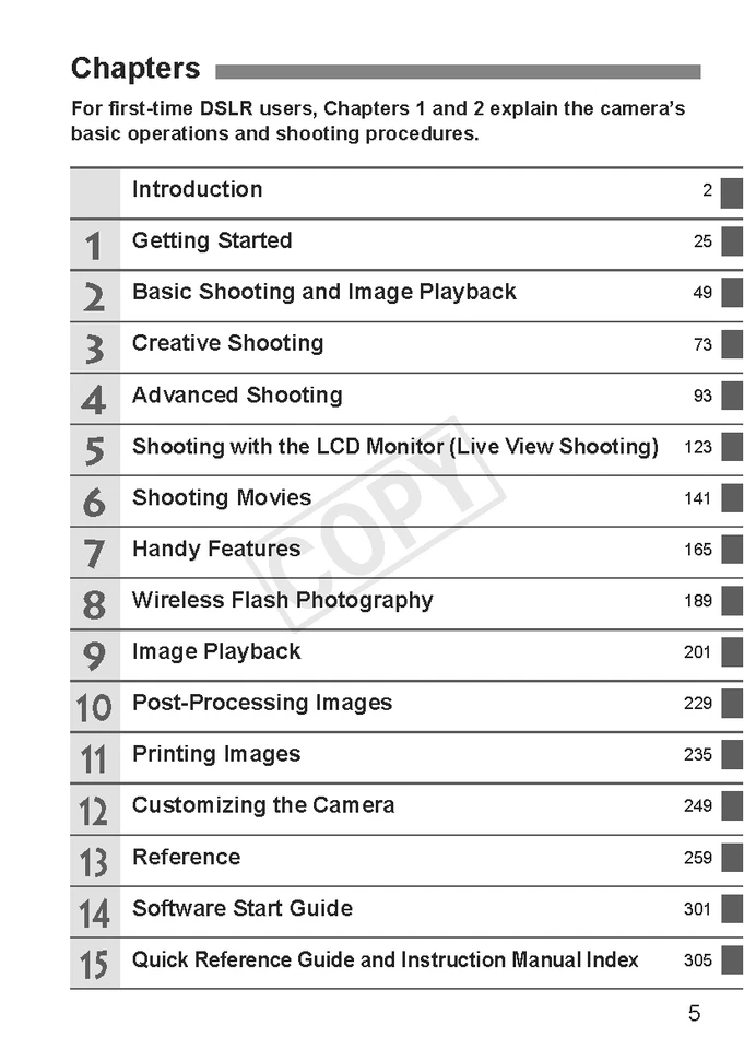 Canon EOS-600D Rebel T3i расширенное руководство пользователя 342 страницы катушка переплет - Изображение 2 из 2