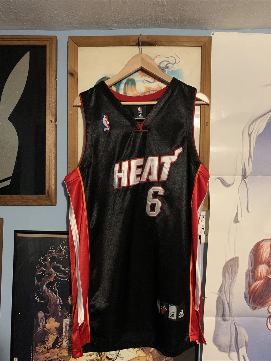 Miami Heat #6 Lebron James NBA Authentic Adidas Jersey - Men’s Size 50