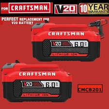 2X For Craftsman 6.0Ah 20Volt Max V20 Li-Ion Battery CMCB206 CMCB204 CMCB201 US