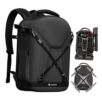  Hardshell Camera Backpack Bag: 3-side Hard Case Camera Backpack Black