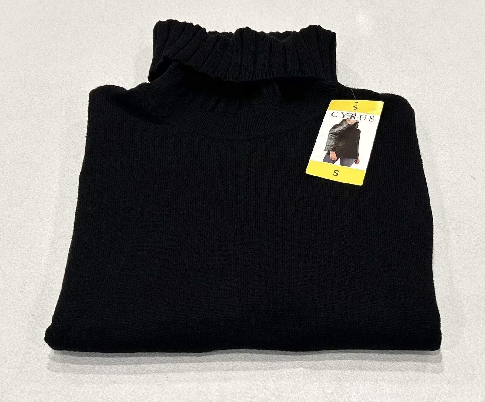 Cyrus Women's Cowl Neck Sweater, Black, Size S