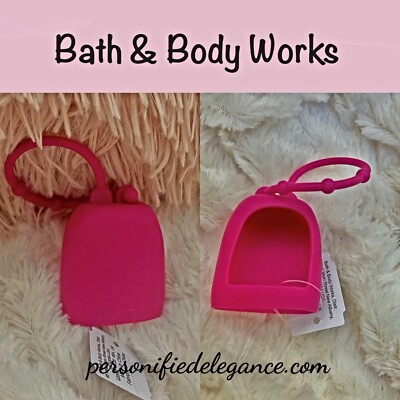 Body Spa Keychains NEW Bath & Body Works Bright Magenta PocketBac Holder Keychain Key Fob ...